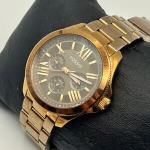 Fossil Cecile Multifunction Rose Gold St. Steel Women’s Watch New Battery